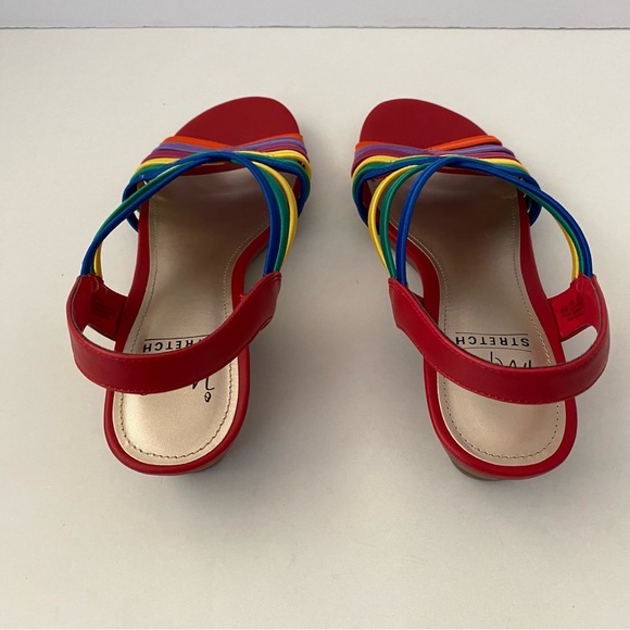 Impo Rosie Wedge Sandals Rainbow Bright Multi 6.5 - Picture 4 of 6